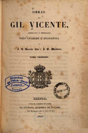 Obras de Gil Vicente, 1