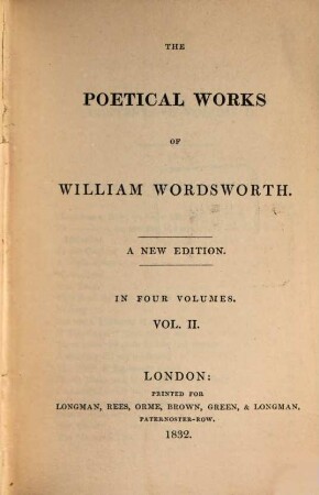 The poetical works of William Wordsworth : in four volumes. 2