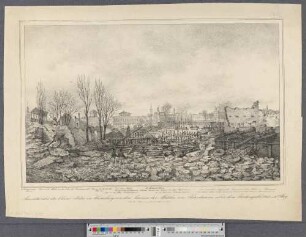 Aussicht über die kleine Alster in Hamburg von den Ruinen der Mühlen am Alsterdamm, neben dem Breitengiebel, 1842 am 10-ten May (Hamburg's Vergangenheit in bildlichen Darstellungen ; II,25)