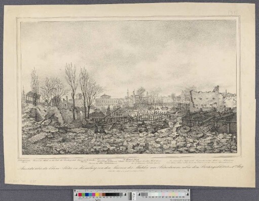 Aussicht über die kleine Alster in Hamburg von den Ruinen der Mühlen am Alsterdamm, neben dem Breitengiebel, 1842 am 10-ten May (Hamburg's Vergangenheit in bildlichen Darstellungen ; II,25)