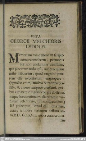 Vita Georgii Melchioris Ludolfi