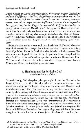 4. Hamburg und der Persische Golf - die deutsche Schiffahrt
