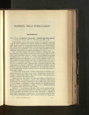 Rassegna delle publicazioni