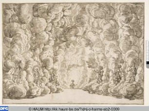 Planeten-Ballett - Schlussblatt: Die sieben Planeten in den Wolken