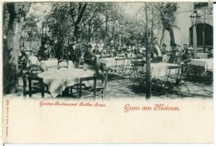 Meißen. Garten-Restaurant Rotes Haus