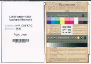 Entnazifizierung Josef Roos , geb. 10.05.1910 (Landw.Techniker)