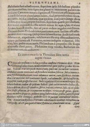Ex commentariis in Vitruvium libro tertio capite ultimo.