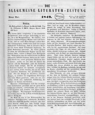 Fählmann, F. R.: Die Ruhrepidemie in Dorpat im Herbst 1846. Dorpat: Karow 1848