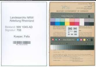 Entnazifizierung Felix Kueper , geb. 20.09.1912 (Angestellter)