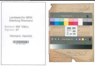 Entnazifizierung Heinrich Viermann , geb. 14.09.1895 (Landwirt)