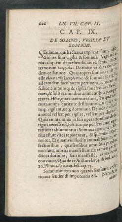 Cap. IX. De Somno, Vigilia Et Somniis