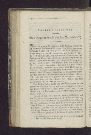 Fünfte Abtheilung. Das Gemeinnützigste aus der Naturlehre *).
