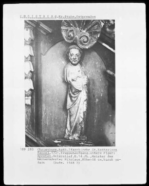 Apostel an der Kanzel, Treppenaufgang