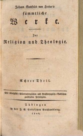 Johann Gottfried von Herder's Erläuterungen zum neuen Testament aus einer neueröfneten morgenländischen Quelle : 1775