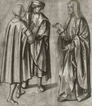 Christus im Gespräch mit zwei Männern