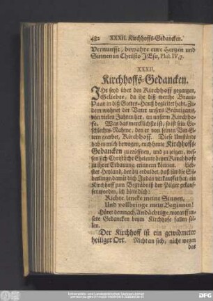XXXII. Kirchhoffs-Gedancken.