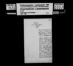 Medizinalvisitation im Oberamtsbezirk Künzelsau 1906
