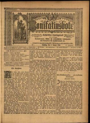 Erste Ausgabe vom Sonntag, den 02. Januar 1910.