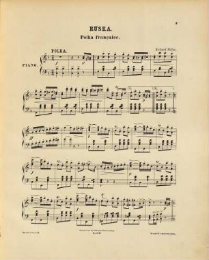 Ruska : polka française pour piano