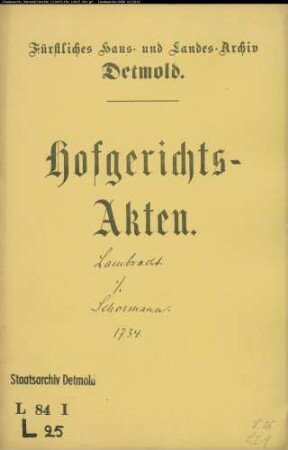 Lambracht, Joh. Arnd im Bexterhagen gegen Bartold Schormann zu Wülfer und Kronshage zu Biemsen - Schuldforderung