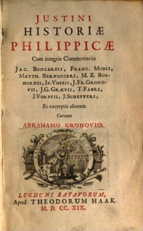 Historiae ex Pompeio Trogo Philipp.