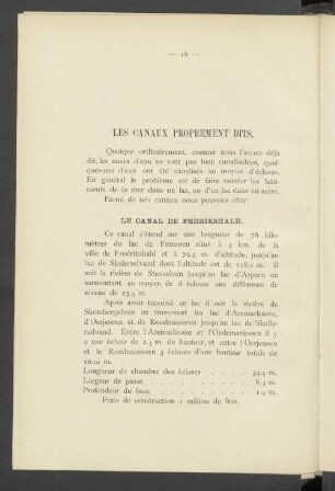 Les Canaux Proprement Dits.
