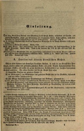 Ergänzungen und Erläuterungen der Preussischen Rechtsbücher durch Gesetzgebung und Wissenschaft : unter Benutzung der Justizministerial-Akten und der Gesetz-Revisions-Arbeiten, hrsg. von H. Gräff ..., 1. Ergänzungen und Erläuterungen des allgemeinen Landrechts für die preußischen Staaten durch Gesetzgebung und Wissenschaft ; 1. Abtheilung, Ergänzungen des 1. Theils, Titel 1 bis 11