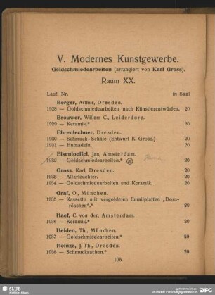 V. Modernes Kunstgewerbe