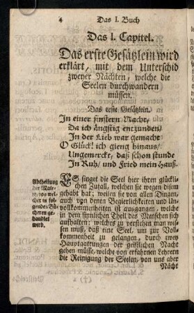 4-10, Das I. - III. Capitel