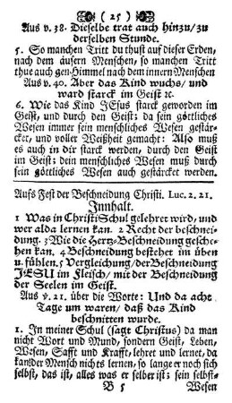 Aufs Fest der Beschneidung Christi. Luc. 2.21