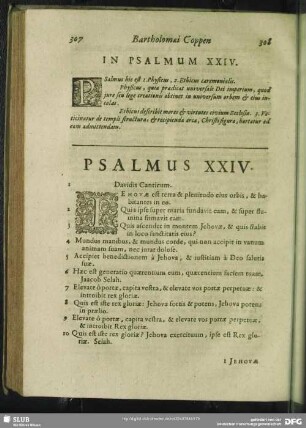 In Psalmum XXIV. Psalmus XXIV.