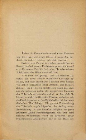 Über histologische Veränderungen in der Umgebung von Solitärtuberkeln des Gross- und Kleinhirns