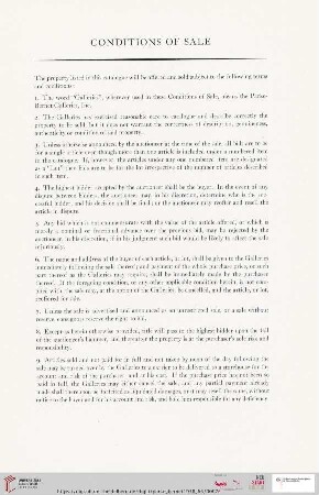 Conditions of sale