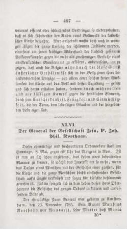 467-472 Der General der Gesellschaft Jesu, P. Joh. Phil. Roothaan