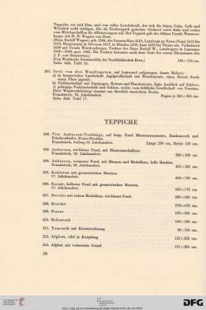 Teppiche (Nr. 202-363)