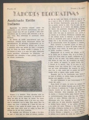 Labores decorativas : Acolchado estilo italiano