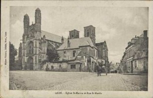 Laon. - Eglise St-Martin et Rue St-Martin