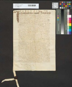 Revers des Godhard von Hittorf, Bürgermeister zu Köln, über die Ablösbarkeit der ihm von Erzbischof Friedrich von Köln auf den Rheinzoll zu Linz verschriebenen Renten für hergeliehene Kapitalien.