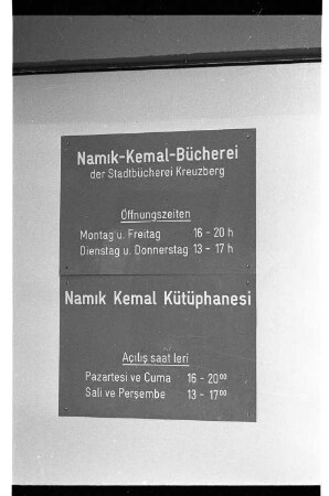 Kleinbildnegativ: Türkische Namik-Kemal-Bibliothek, 1975