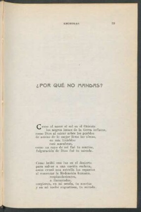¿Por qué no mandas?