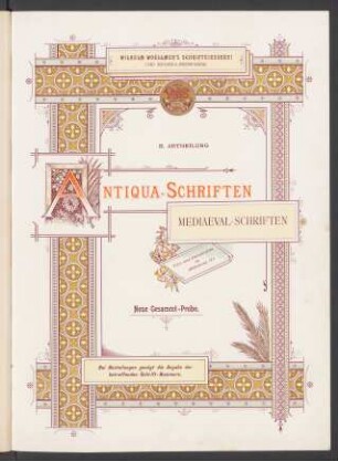 II. Abtheilung. Antiqua-Schriften. Mediaeval-Schriften