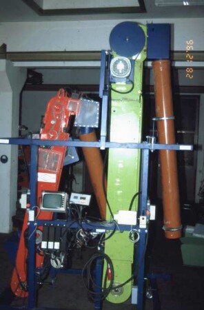 Fotografie: Erntetechnik, Mähdrescher selbstfahrend, Ertragsmessung, Ertragssensor, Prüfstand