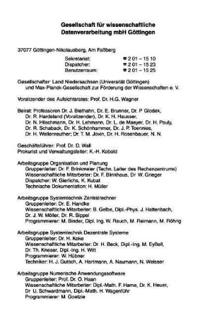 Gesellschaft für wissenschaftliche Datenverarbeitung mbH Göttingen