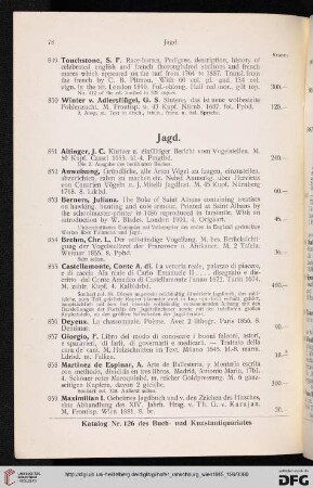 Jagd (Nr. 851 - 869)
