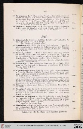 Jagd (Nr. 851 - 869)