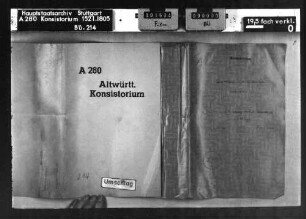 Besetzung des kaath. Pfarrvikariats Schelklingen