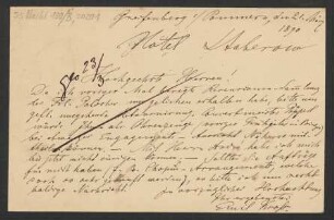 Brief an B. Schott's Söhne : 21.03.1890