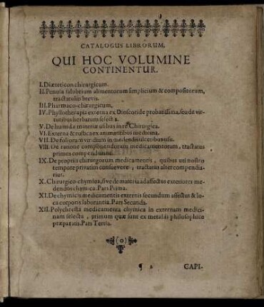 Catalogus Librorum, Qui Hoc Volumine Continentur.