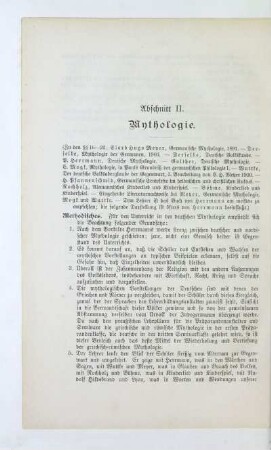 Abschnitt II. Mythologie