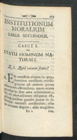 Caput I. De Statu Hominum Naturali